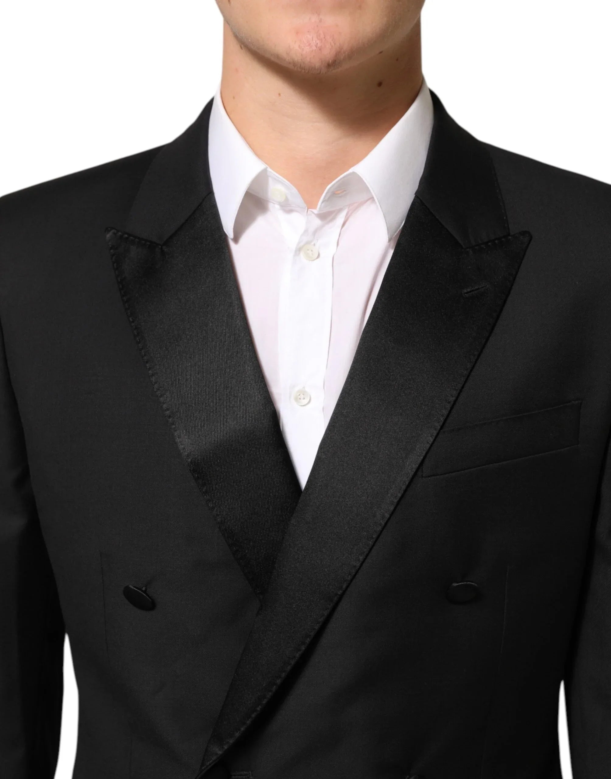 Dolce & Gabbana Black MARTINI Double-Breasted Suit Blazer - Zeiniez