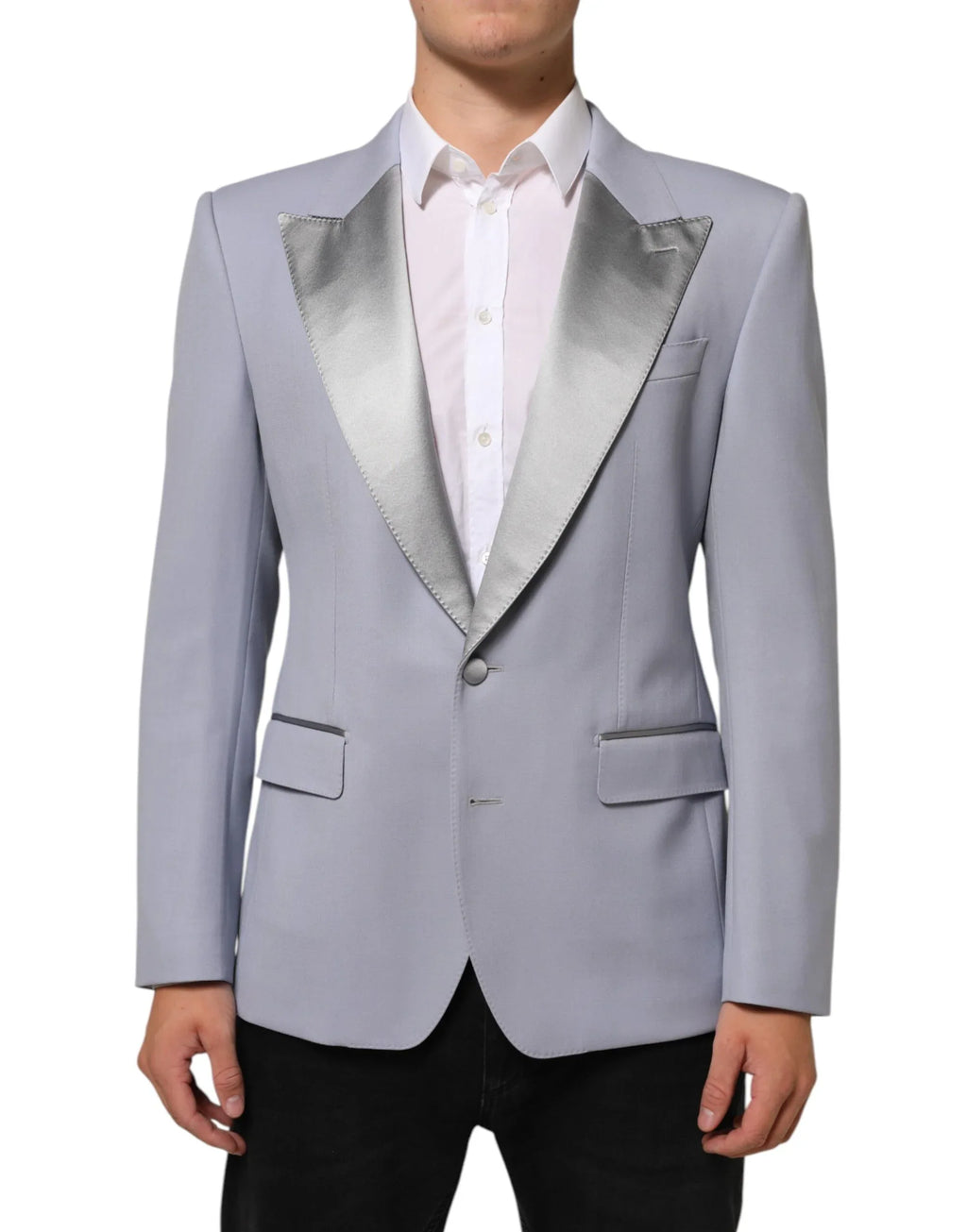 Dolce & Gabbana Gray Wool SICILIA 2 Buttons Men Suit Blazer - Zeiniez