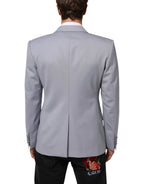 Dolce & Gabbana Gray Wool SICILIA 2 Buttons Men Suit Blazer - Zeiniez
