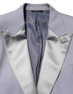 Dolce & Gabbana Gray Wool SICILIA 2 Buttons Men Suit Blazer - Zeiniez