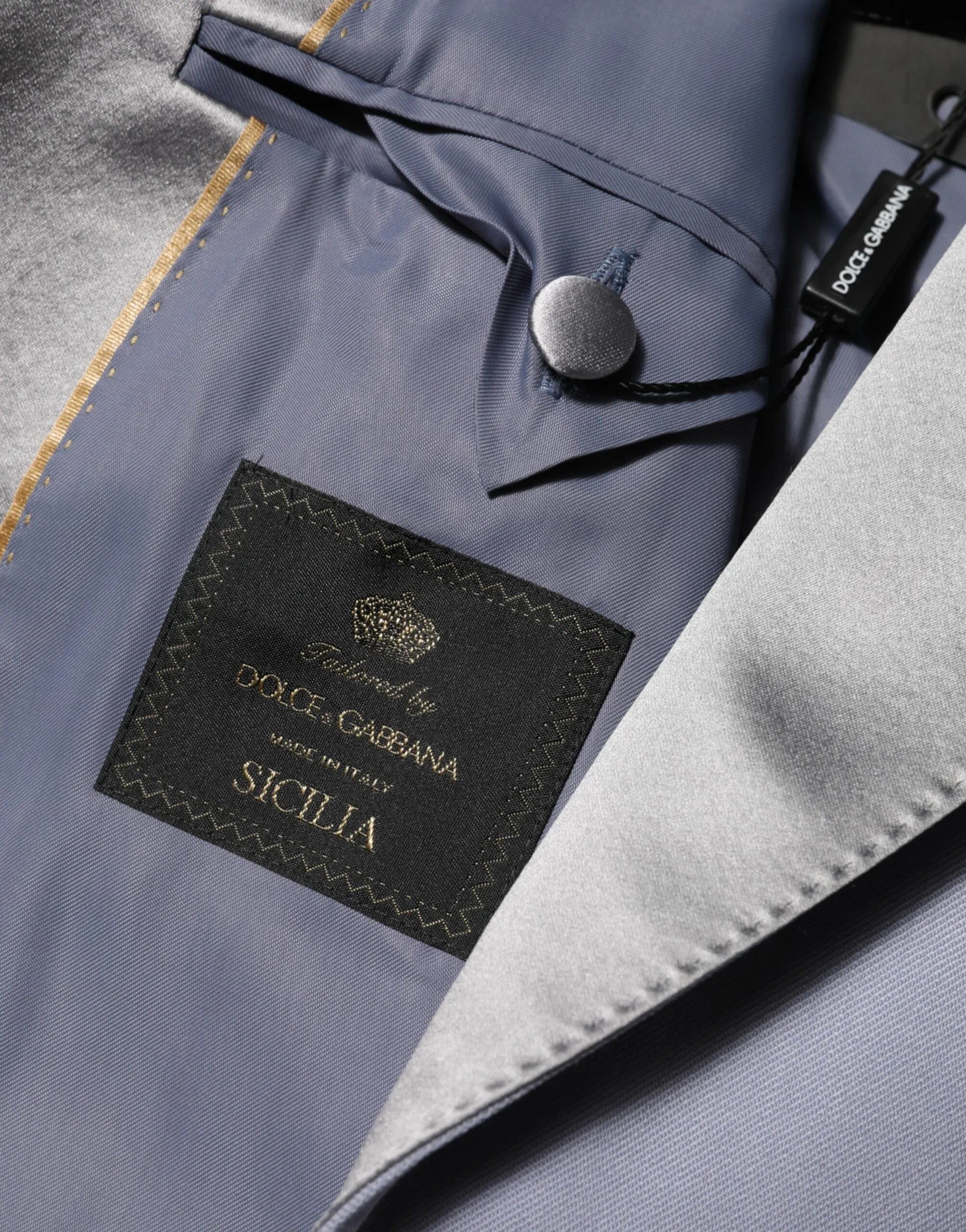 Dolce & Gabbana Gray Wool SICILIA 2 Buttons Men Suit Blazer - Zeiniez