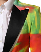 Dolce & Gabbana Multicolor Graffiti SICILIA 1 Button Men Suit Blazer - Zeiniez