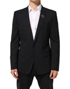 Dolce & Gabbana Black Bee MARTINI 2 Button Men Suit Blazer - Zeiniez