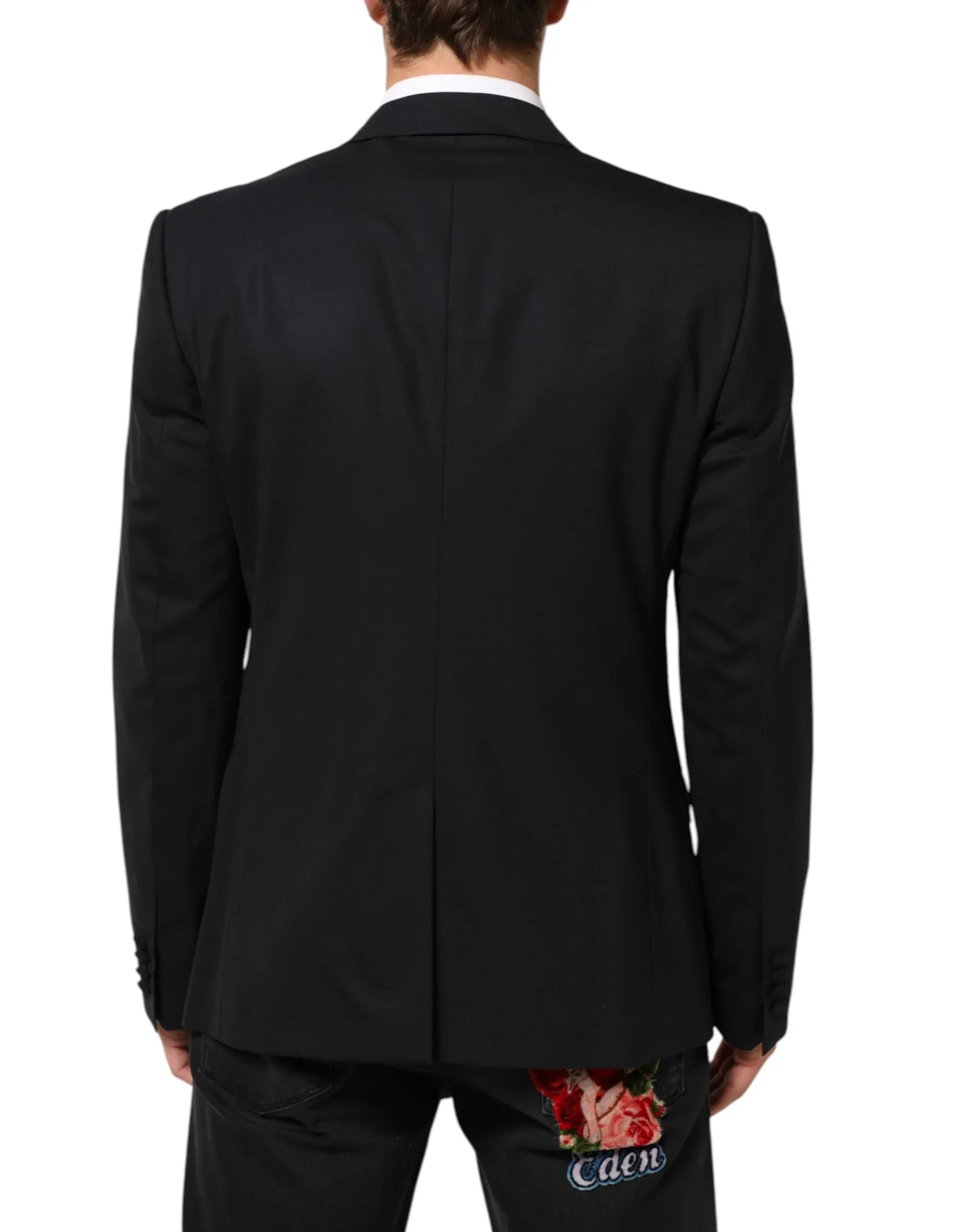 Dolce & Gabbana Black Bee MARTINI 2 Button Men Suit Blazer - Zeiniez