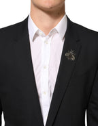 Dolce & Gabbana Black Bee MARTINI 2 Button Men Suit Blazer - Zeiniez