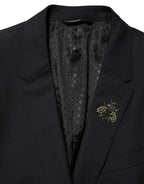 Dolce & Gabbana Black Bee MARTINI 2 Button Men Suit Blazer - Zeiniez