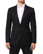 Dolce & Gabbana Black Wool NAPOLI 2 Button Men Suit Blazer - Zeiniez