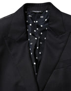 Dolce & Gabbana Black Wool NAPOLI 2 Button Men Suit Blazer - Zeiniez