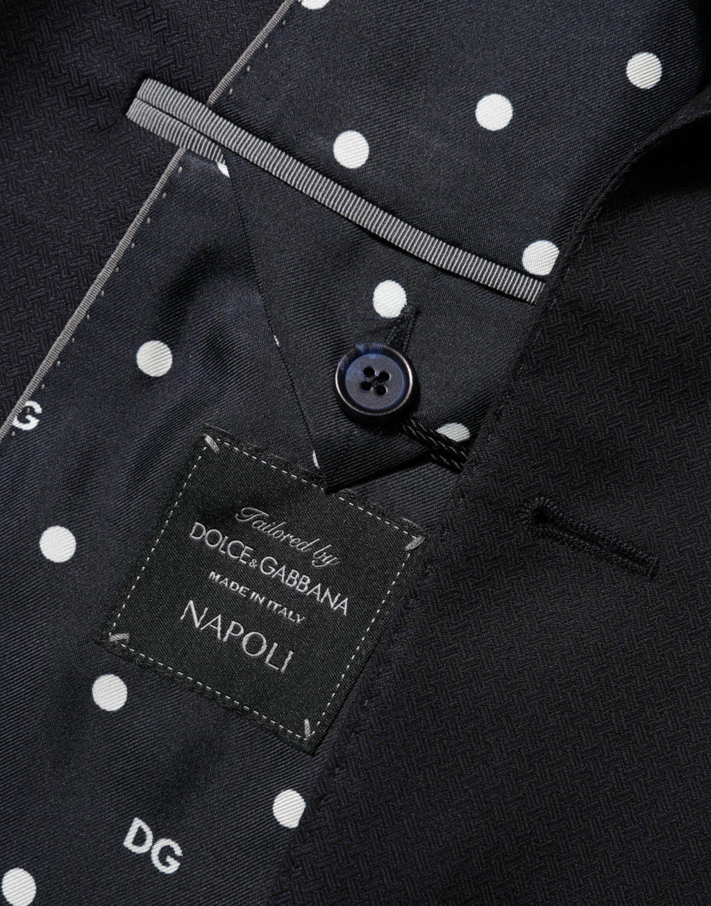 Dolce & Gabbana Black Wool NAPOLI 2 Button Men Suit Blazer - Zeiniez