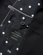 Dolce & Gabbana Black Wool NAPOLI 2 Button Men Suit Blazer - Zeiniez