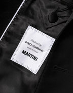Dolce & Gabbana Black Wool MARTINI 2 Button Men Suit Blazer - Zeiniez