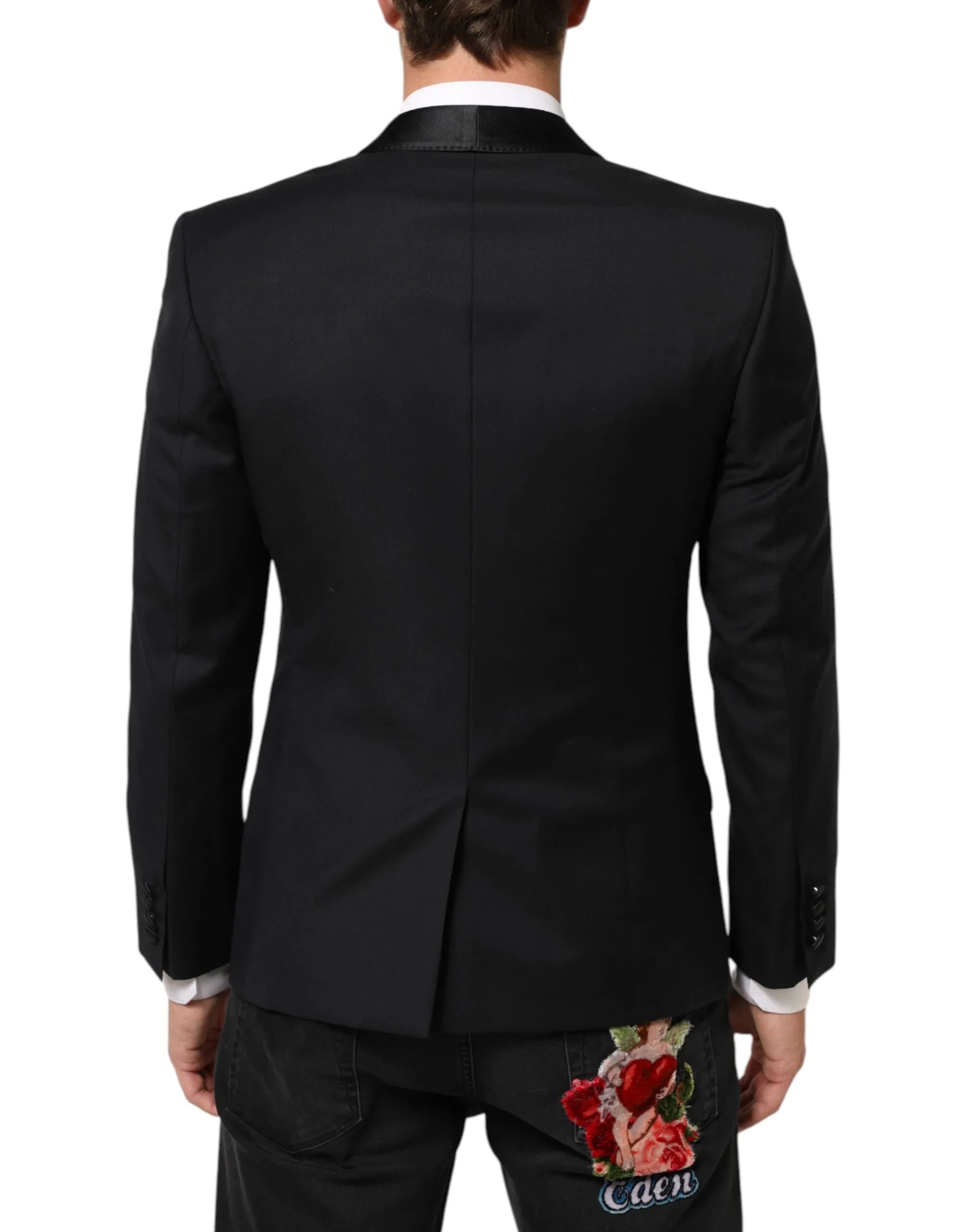 Dolce & Gabbana Black GOLD 1 Button Suit Jacket Men Blazer - Zeiniez