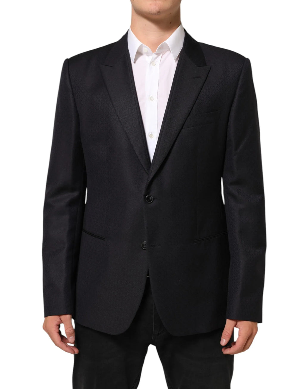 Dolce & Gabbana Black Wool 2 Buttons Suit Jacket Men Blazer - Zeiniez