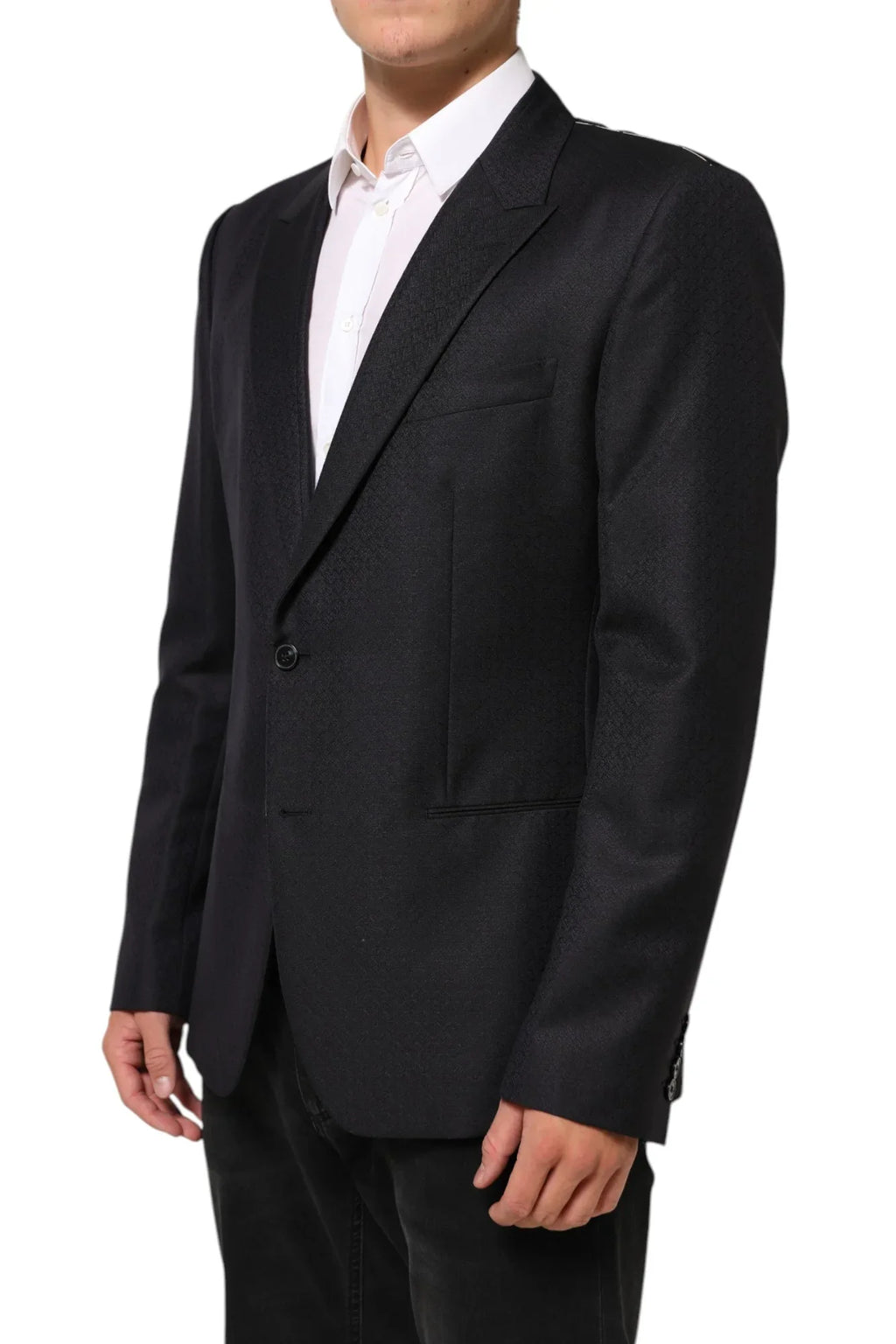 Dolce & Gabbana Black Wool 2 Buttons Suit Jacket Men Blazer - Zeiniez