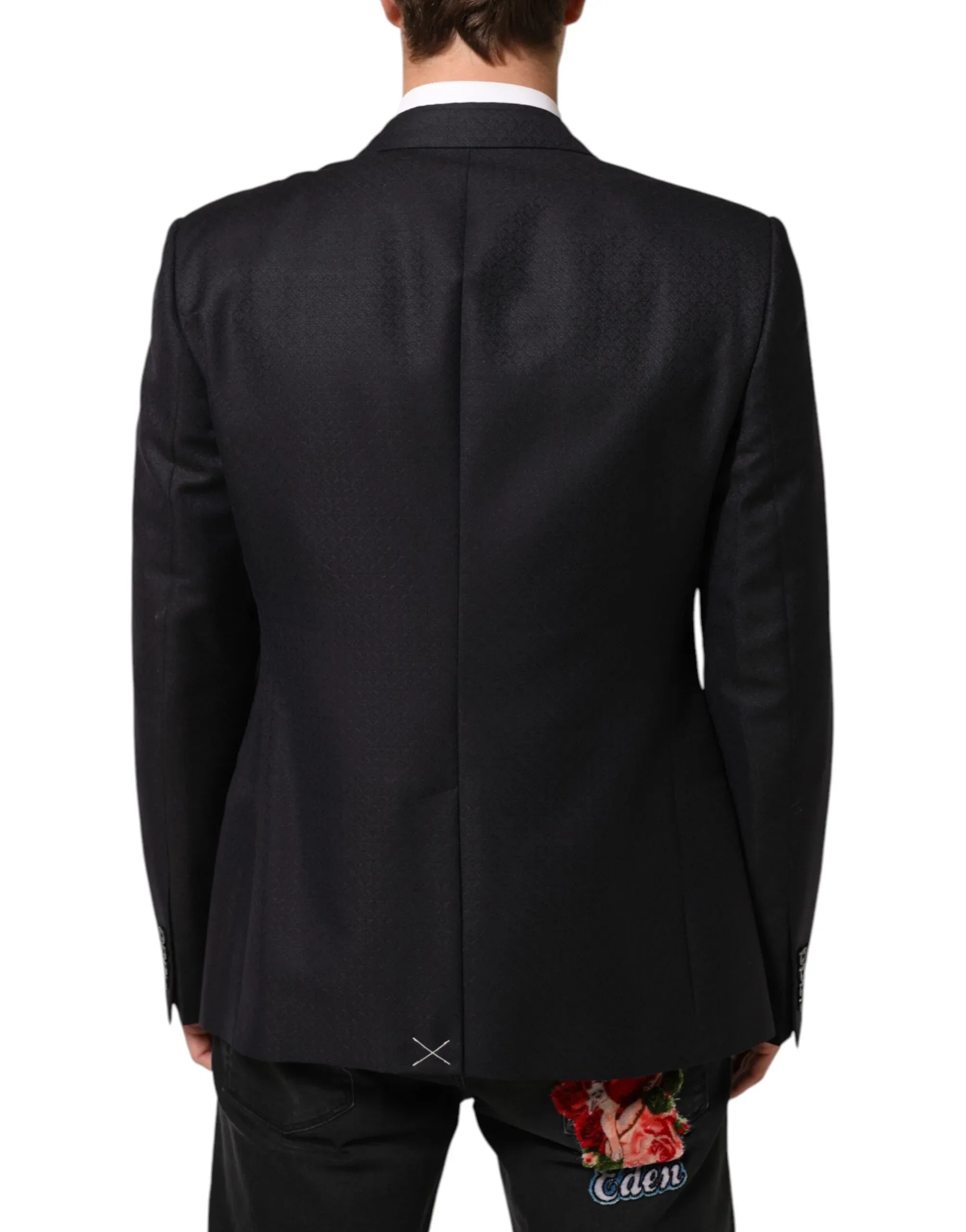 Dolce & Gabbana Black Wool 2 Buttons Suit Jacket Men Blazer - Zeiniez