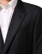 Dolce & Gabbana Black Wool 2 Buttons Suit Jacket Men Blazer - Zeiniez