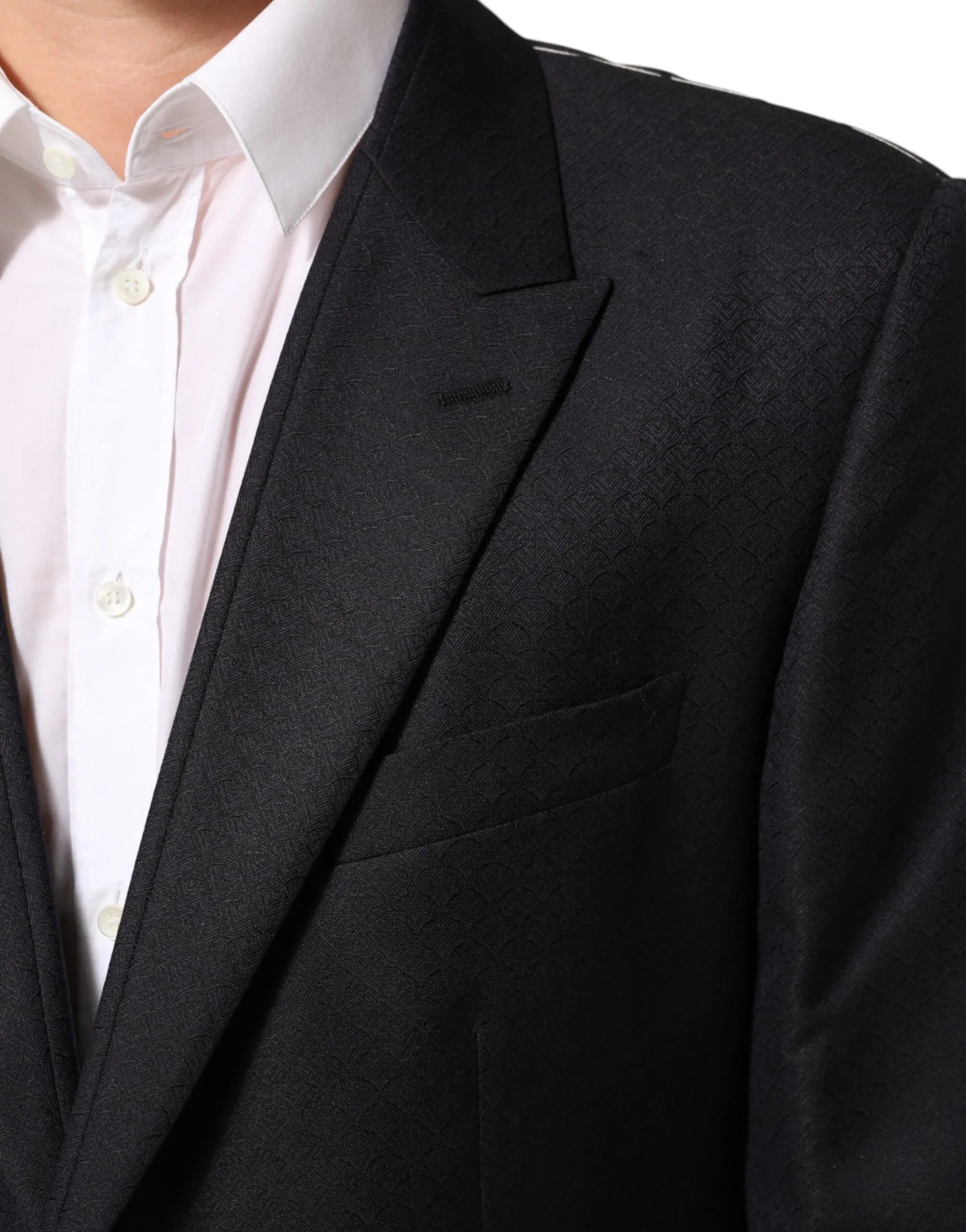 Dolce & Gabbana Black Wool 2 Buttons Suit Jacket Men Blazer - Zeiniez