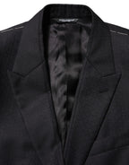 Dolce & Gabbana Black Wool 2 Buttons Suit Jacket Men Blazer - Zeiniez