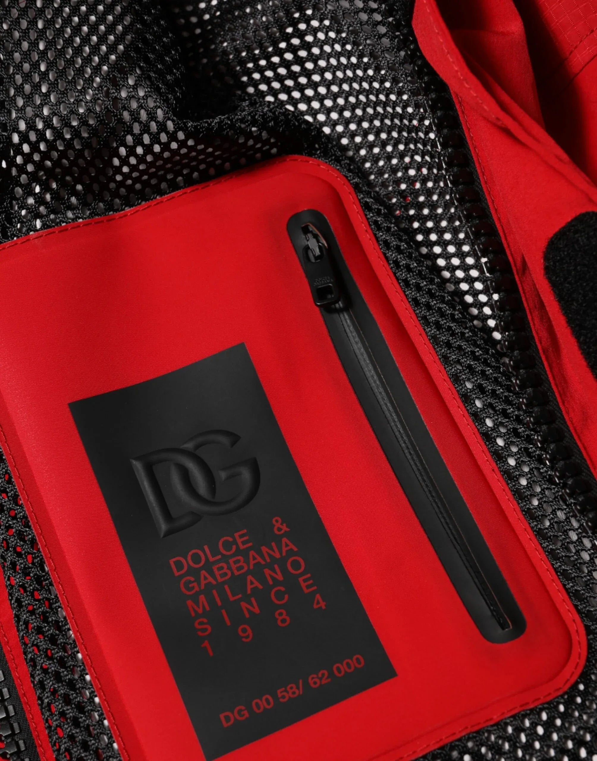 Dolce & Gabbana Red Nylon Hooded Men Full Zip Parka Jacket - Zeiniez