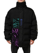 Dolce & Gabbana Black Nylon Puffer Men Full Zip Jacket - Zeiniez