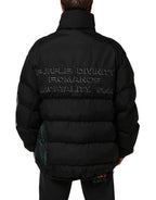 Dolce & Gabbana Black Nylon Puffer Men Full Zip Jacket - Zeiniez