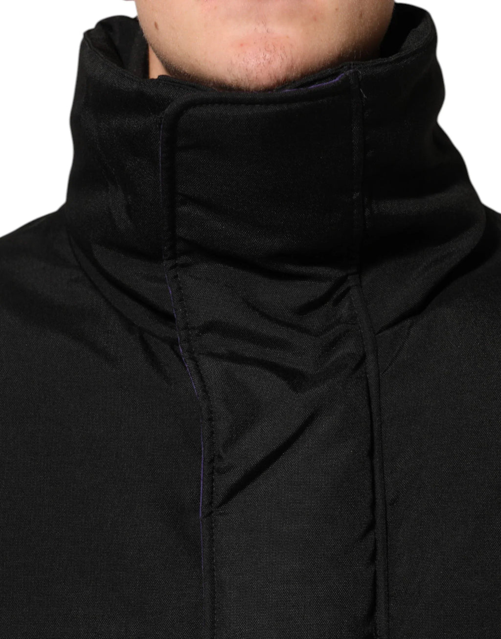 Dolce & Gabbana Black Nylon Puffer Men Full Zip Jacket - Zeiniez