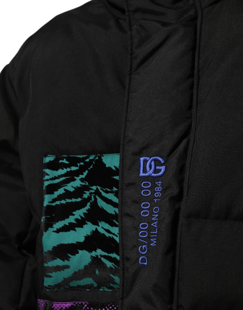 Dolce & Gabbana Black Nylon Puffer Men Full Zip Jacket - Zeiniez