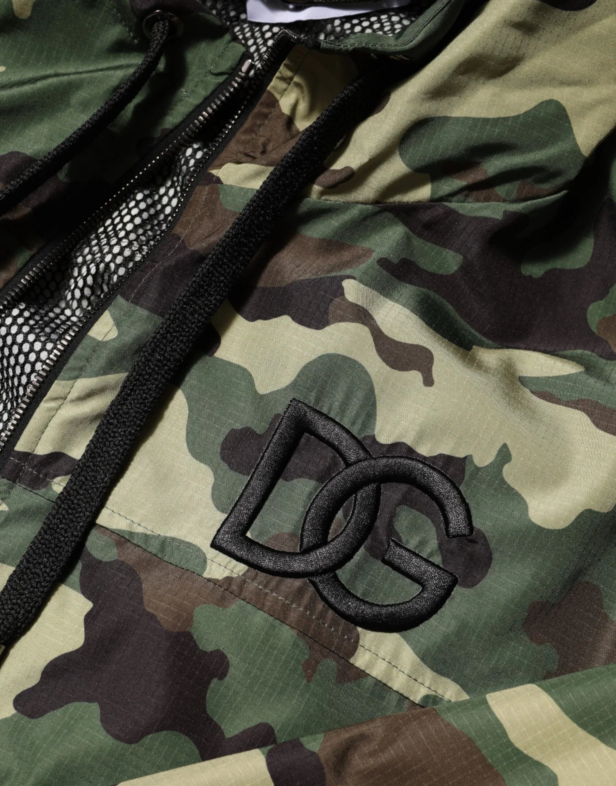 Dolce & Gabbana Green Camouflage Hooded Sweatshirt Jacket - Zeiniez