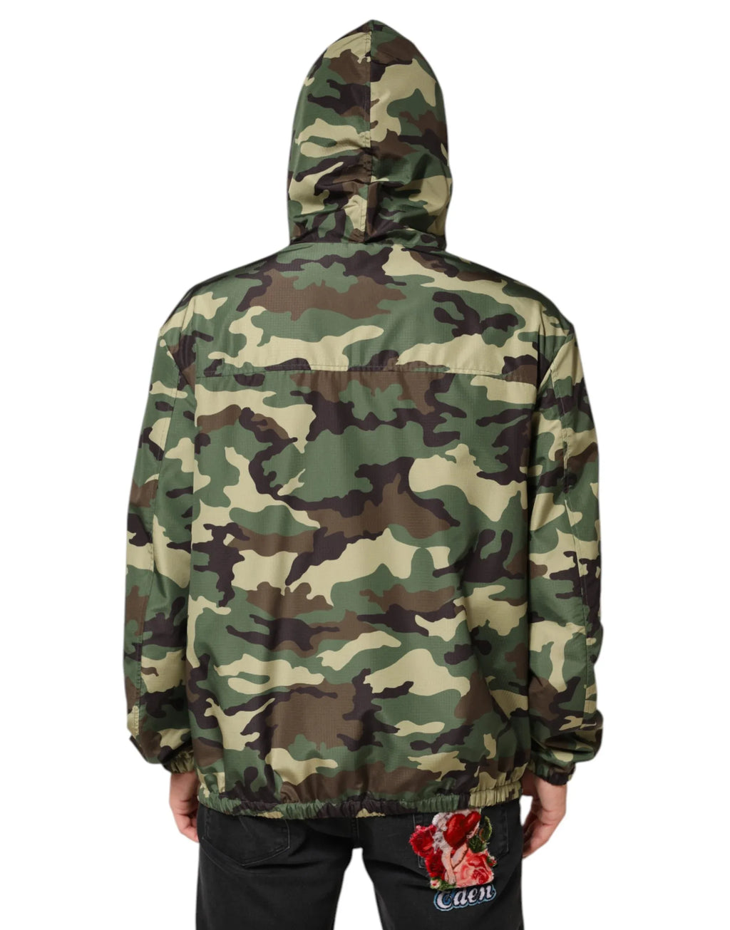 Dolce & Gabbana Green Camouflage Hooded Sweatshirt Jacket - Zeiniez