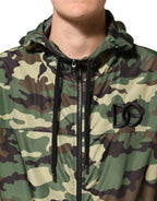 Dolce & Gabbana Green Camouflage Hooded Sweatshirt Jacket - Zeiniez