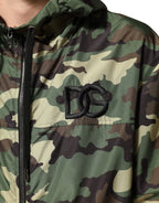 Dolce & Gabbana Green Camouflage Hooded Sweatshirt Jacket - Zeiniez