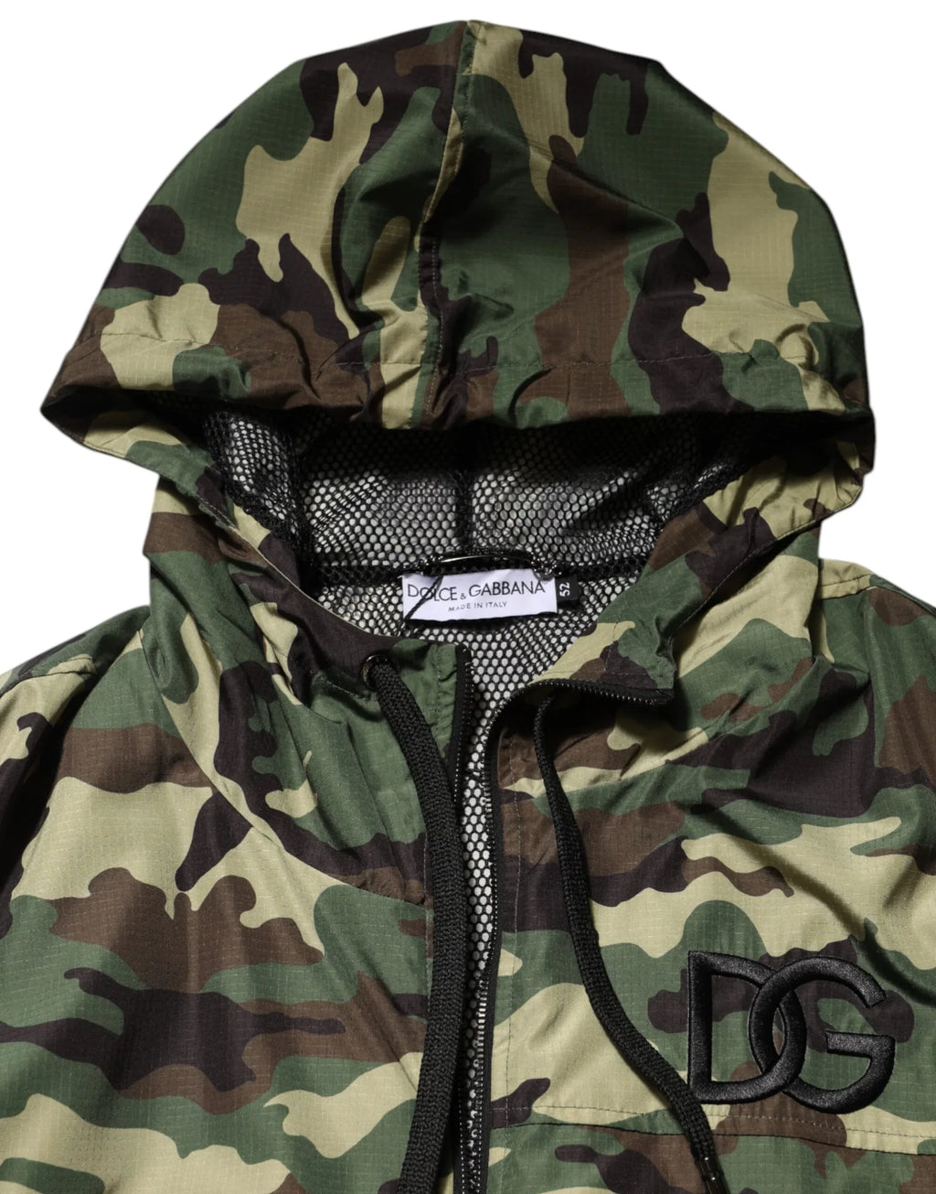 Dolce & Gabbana Green Camouflage Hooded Sweatshirt Jacket - Zeiniez