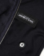 Dolce & Gabbana Black Leather Full Zip Hooded Blouson Jacket - Zeiniez