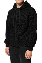 Dolce & Gabbana Black Cotton Hooded Full Zip Bomber Jacket - Zeiniez