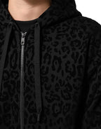 Dolce & Gabbana Black Cotton Hooded Full Zip Bomber Jacket - Zeiniez