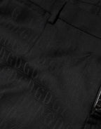 Dolce & Gabbana Black Wool Mid Waist Dress Men Trouser Pants - Zeiniez