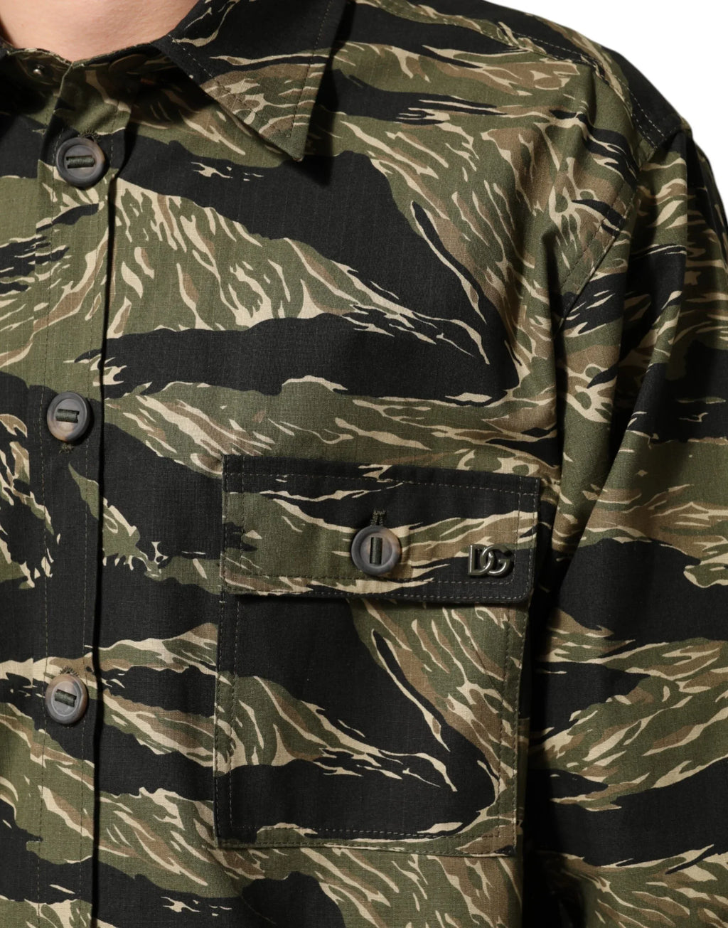 Dolce & Gabbana Multicolor Camouflage Cotton Casual Shirt - Zeiniez