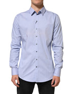 Dolce & Gabbana Blue SICILIA Cotton Men Dress Formal Shirt - Zeiniez