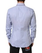 Dolce & Gabbana Blue SICILIA Cotton Men Dress Formal Shirt - Zeiniez