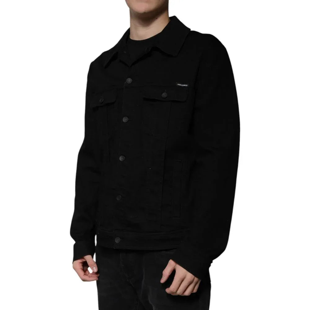 Dolce & Gabbana Black Cotton Denim Jacket - Zeiniez