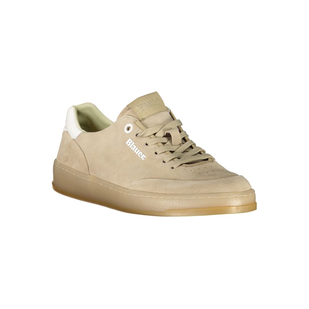 Blauer Beige Leather Men Sneaker - Zeiniez