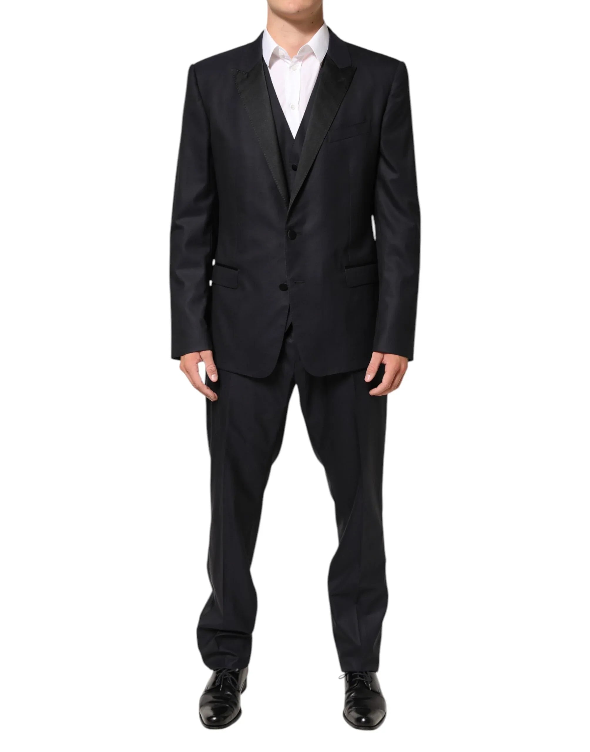 Dolce & Gabbana Black MARTINI 2 Buttons Suit 3 Piece Suit - Zeiniez