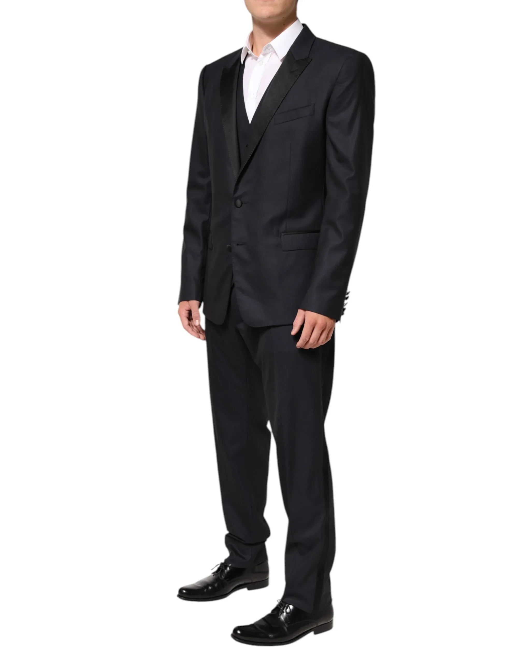 Dolce & Gabbana Black MARTINI 2 Buttons Suit 3 Piece Suit - Zeiniez