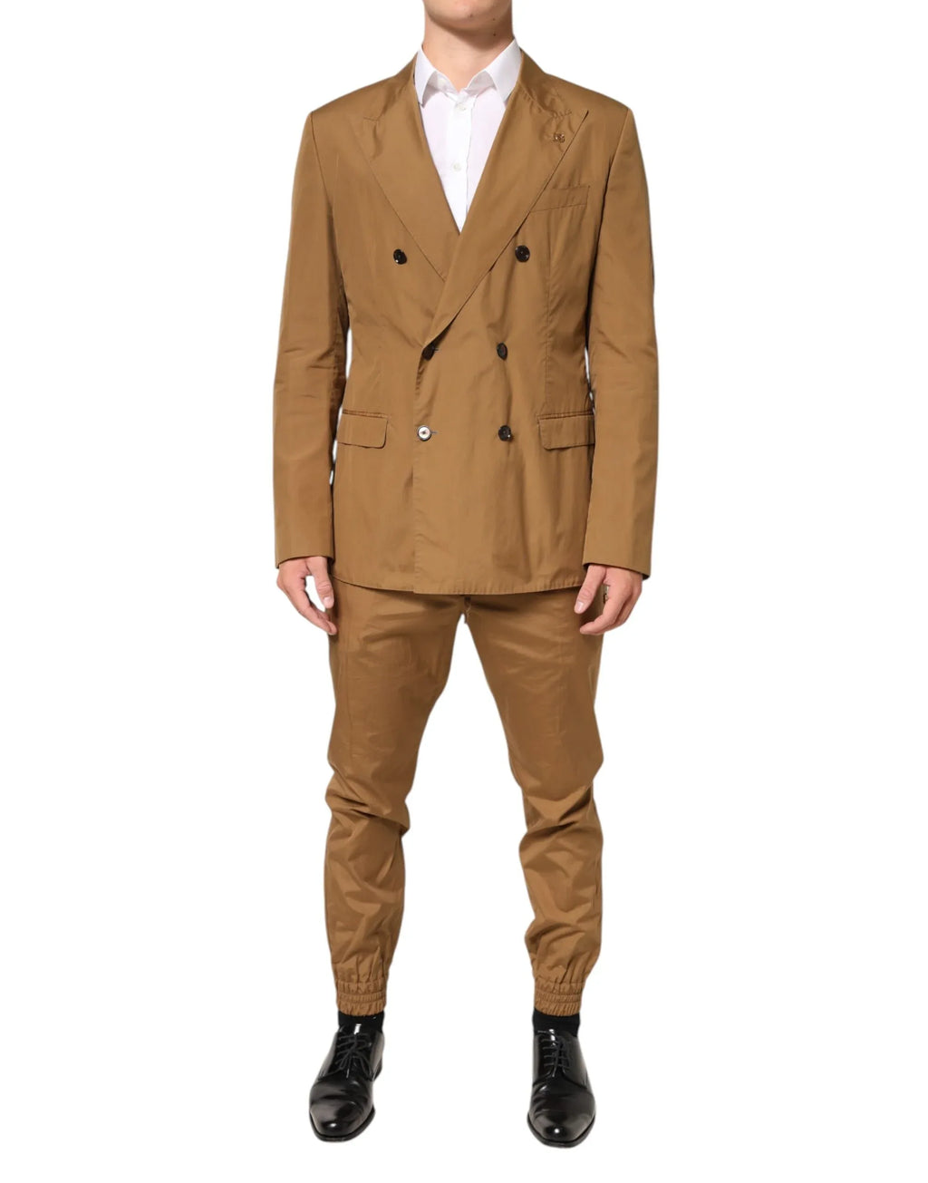 Dolce & Gabbana Brown TAORMINA Double-Breasted 2 Piece Suit - Zeiniez