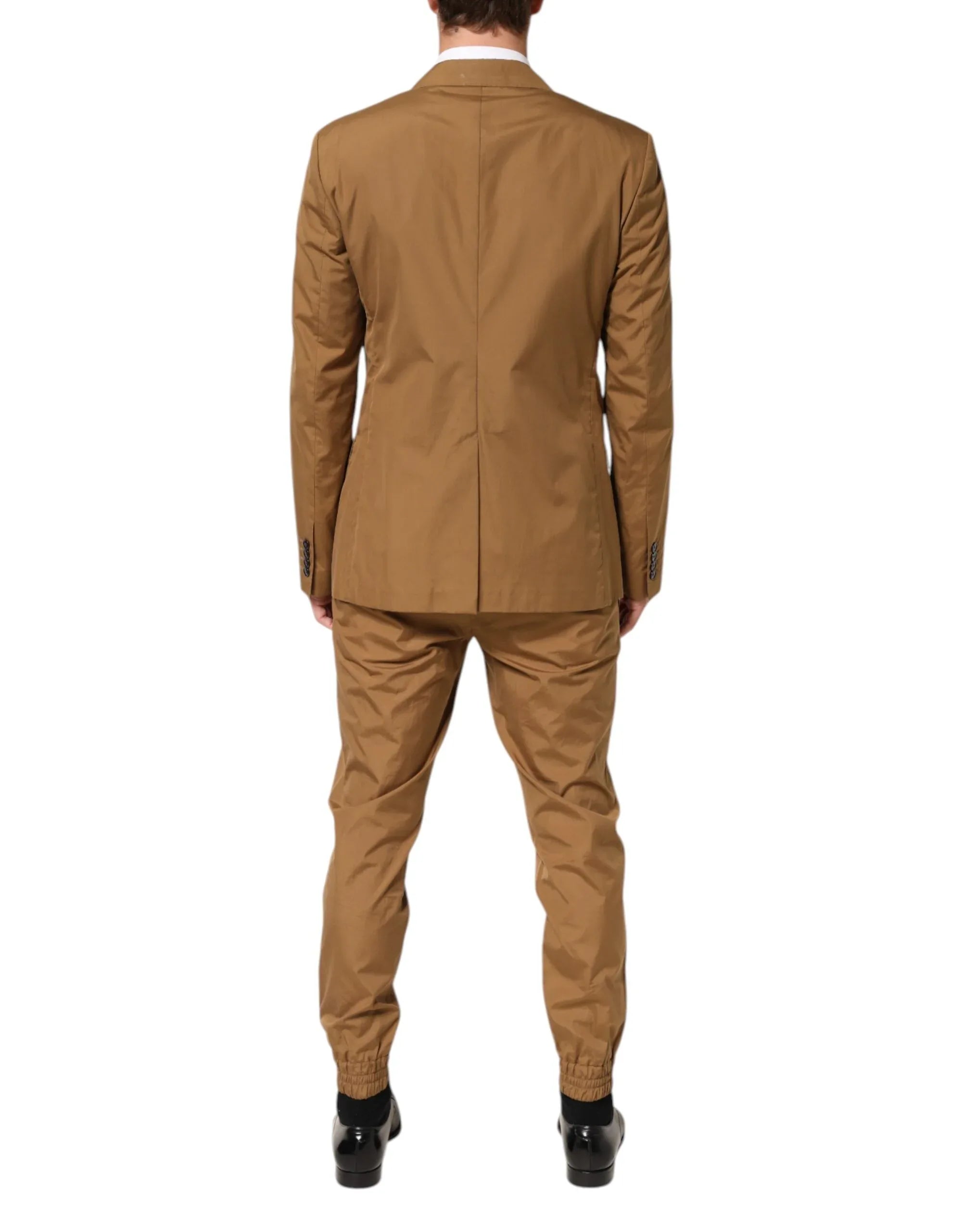 Dolce & Gabbana Brown TAORMINA Double-Breasted 2 Piece Suit - Zeiniez