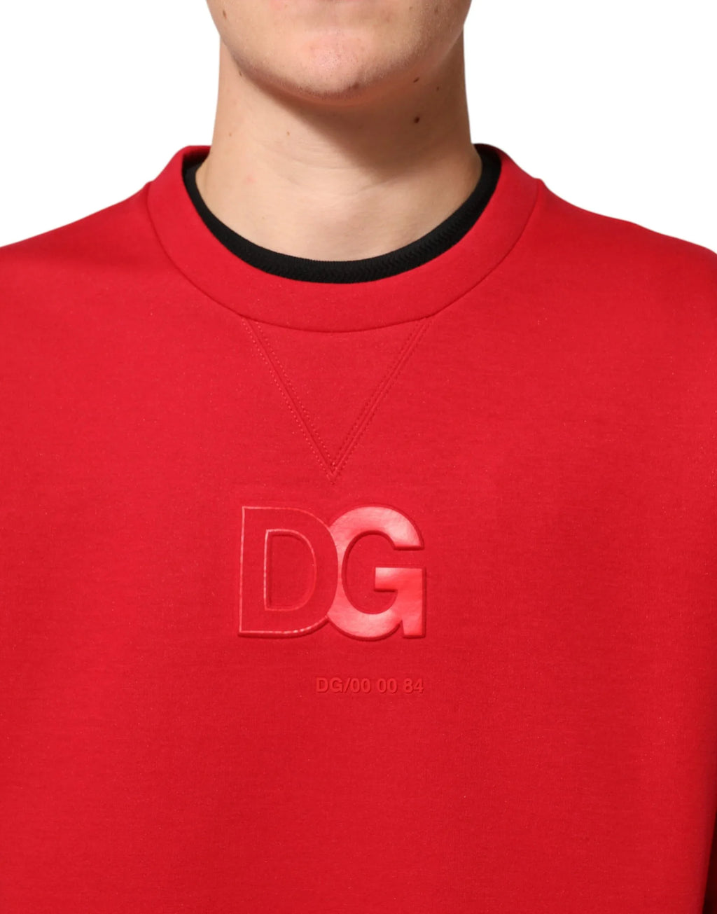 Dolce & Gabbana Red DG Logo Crew Neck Men Sweatshirt Sweater - Zeiniez