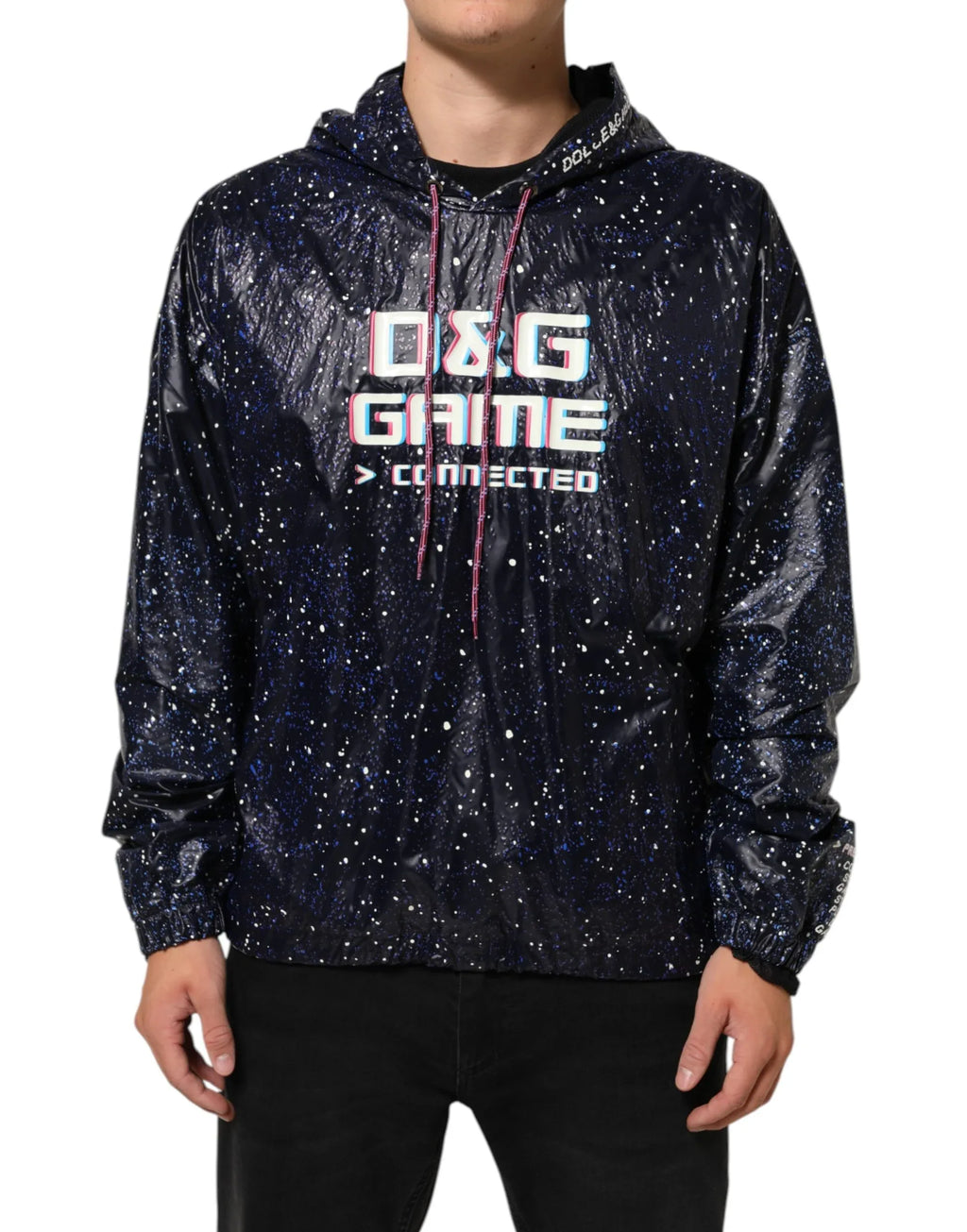 Dolce & Gabbana Blue D&G Game Hooded Men Sweatshirt Sweater - Zeiniez