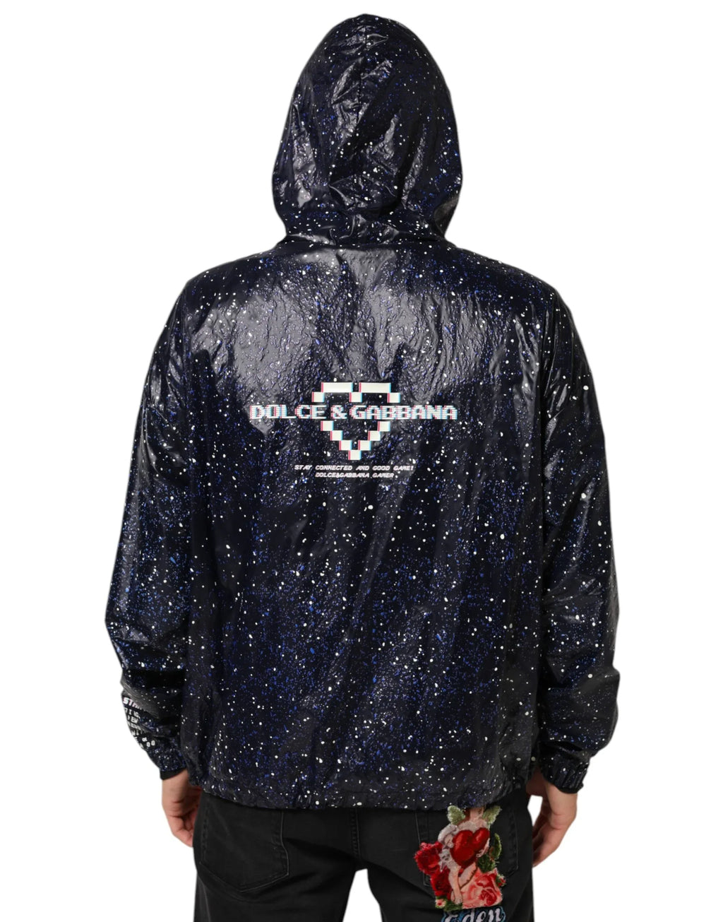 Dolce & Gabbana Blue D&G Game Hooded Men Sweatshirt Sweater - Zeiniez