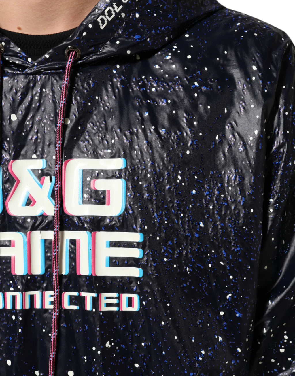 Dolce & Gabbana Blue D&G Game Hooded Men Sweatshirt Sweater - Zeiniez