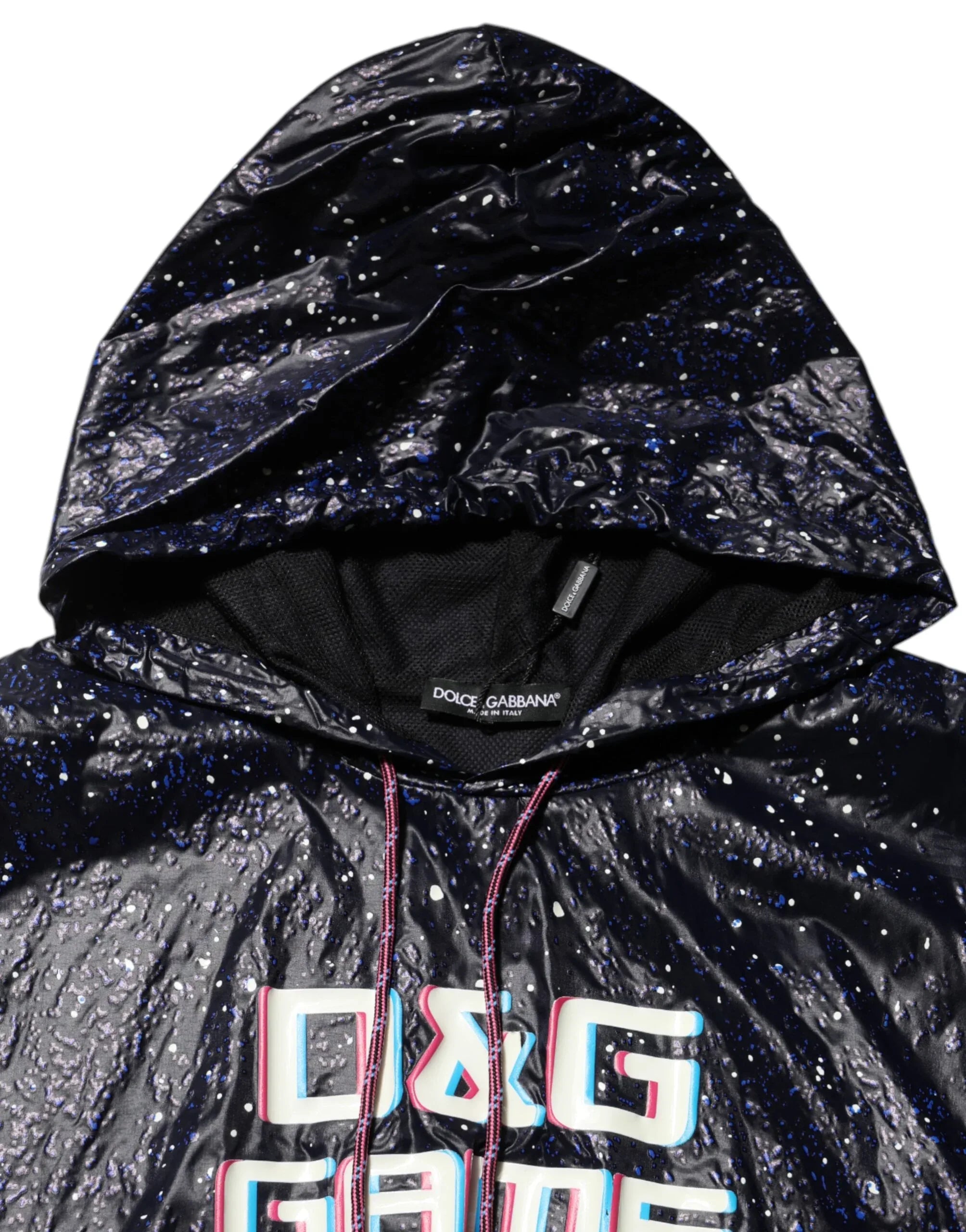 Dolce & Gabbana Blue D&G Game Hooded Men Sweatshirt Sweater - Zeiniez